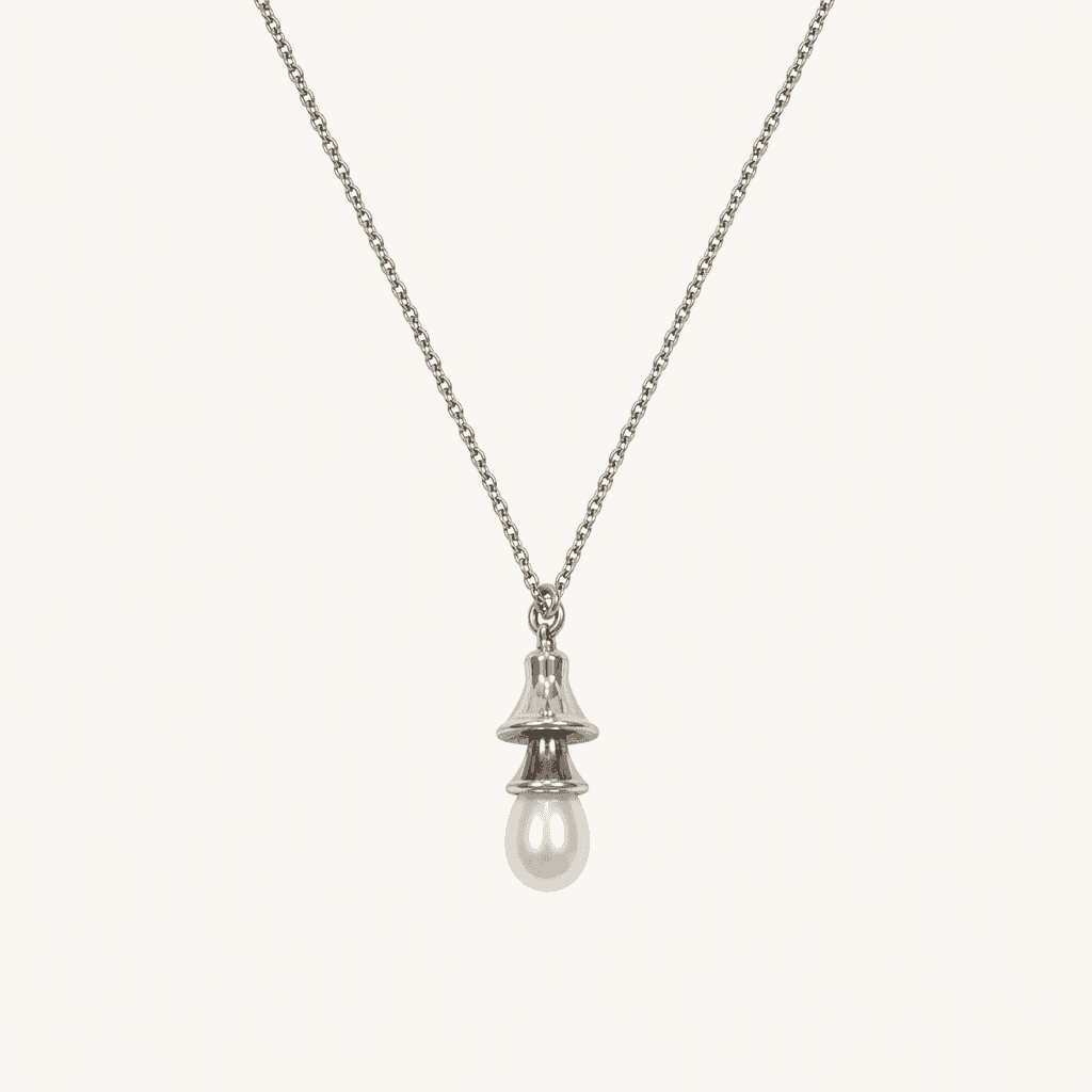 콜드프레임 pearl bell necklace