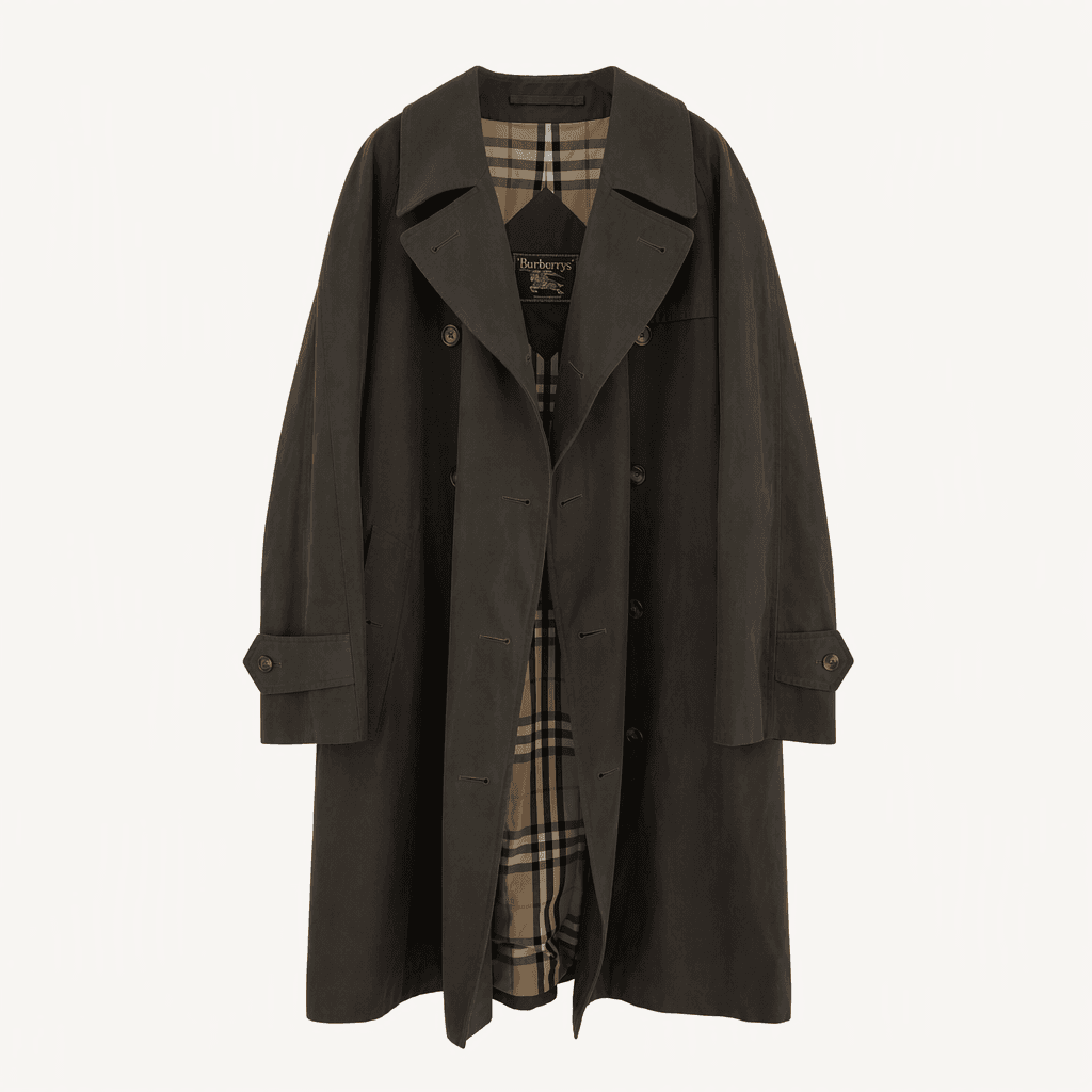 Burberry 버버리 카키 벨트 트렌치 코트 착용컷