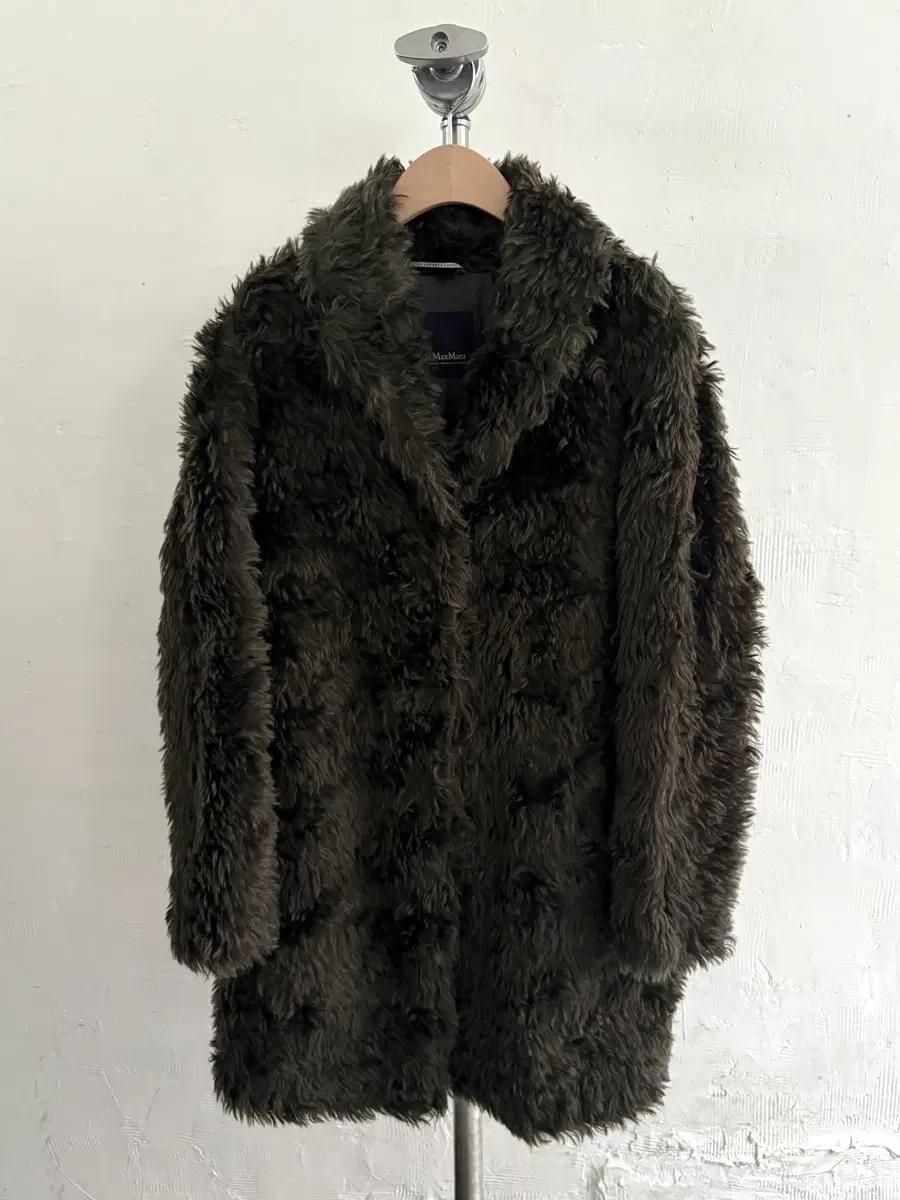 Max Mara 막스마라 카키 퍼 롱 코트 6