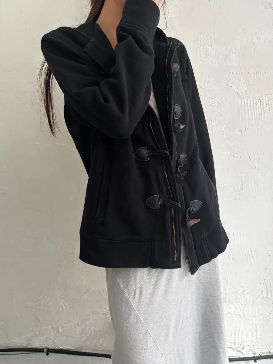 Burberry 버버리 블랙라벨 블랙 더플 숏 집업 자켓 2