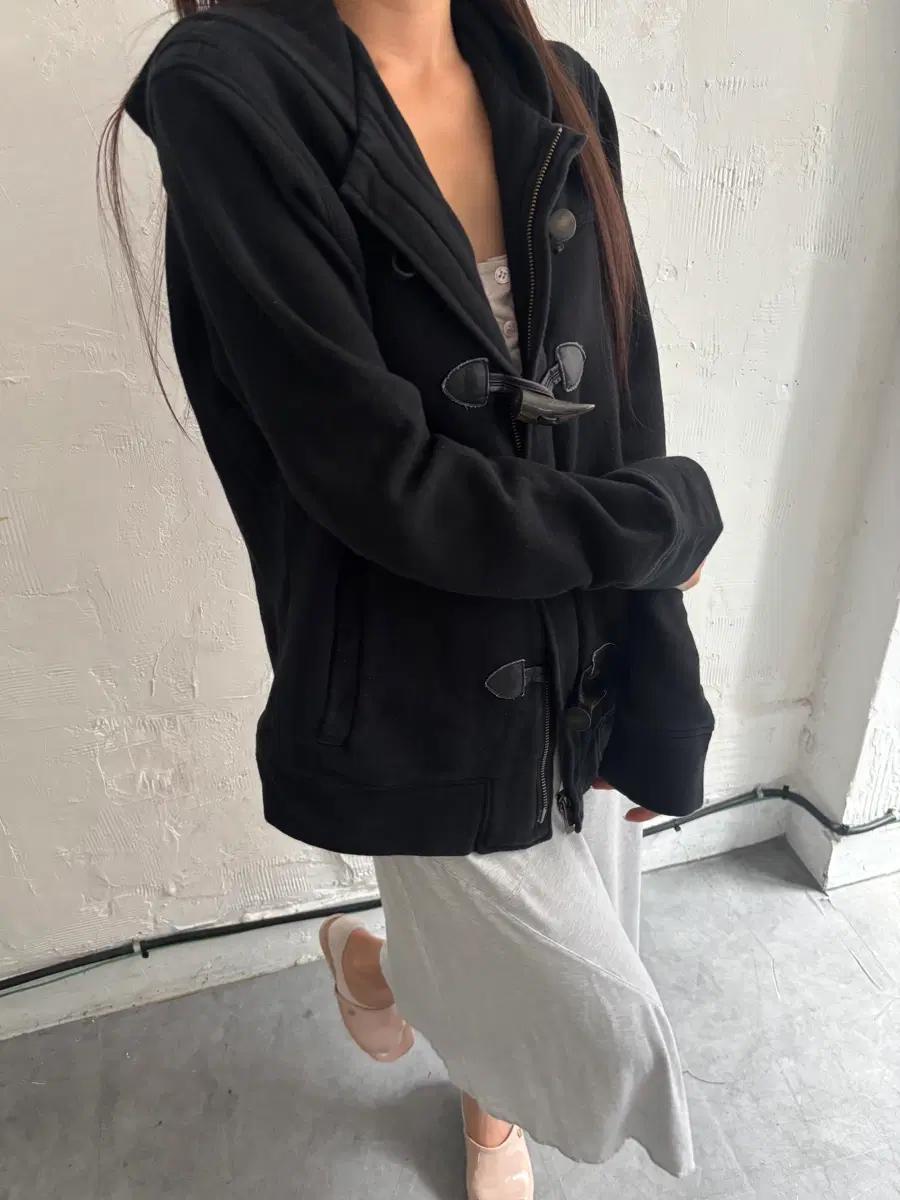 Burberry 버버리 블랙라벨 블랙 더플 숏 집업 자켓 3