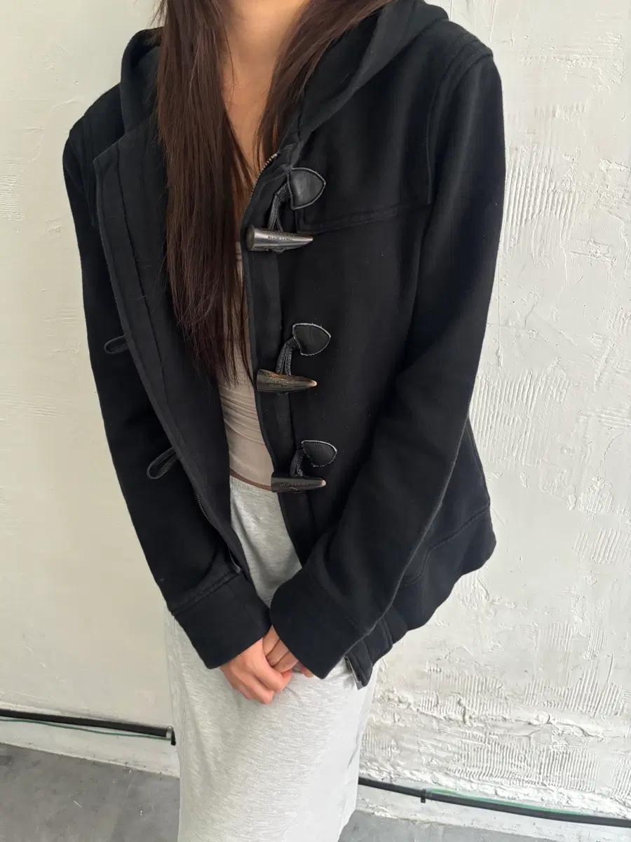 Burberry 버버리 블랙라벨 블랙 더플 숏 집업 자켓 4