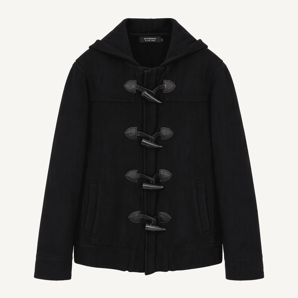 Burberry 버버리 블랙라벨 블랙 더플 숏 집업 자켓 착용컷