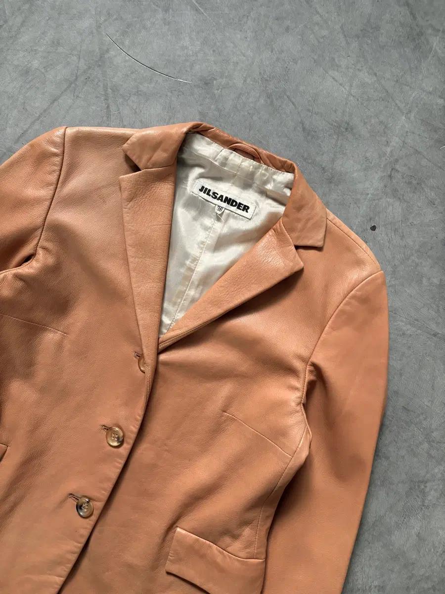 Jil Sander 질샌더 카멜 레더 블레이저 자켓 7