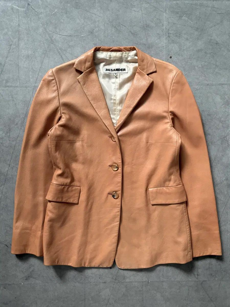 Jil Sander 질샌더 카멜 레더 블레이저 자켓 6