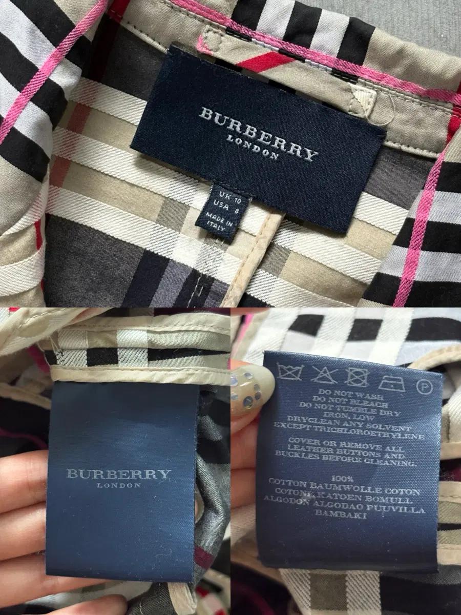 Burberry 버버리 핑크 라인 체크 원버튼 블레이저 자켓 11