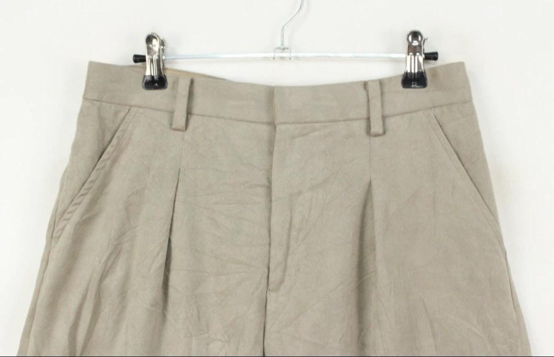 스웨이드 베이지  핀턱 7부 팬츠 36 6