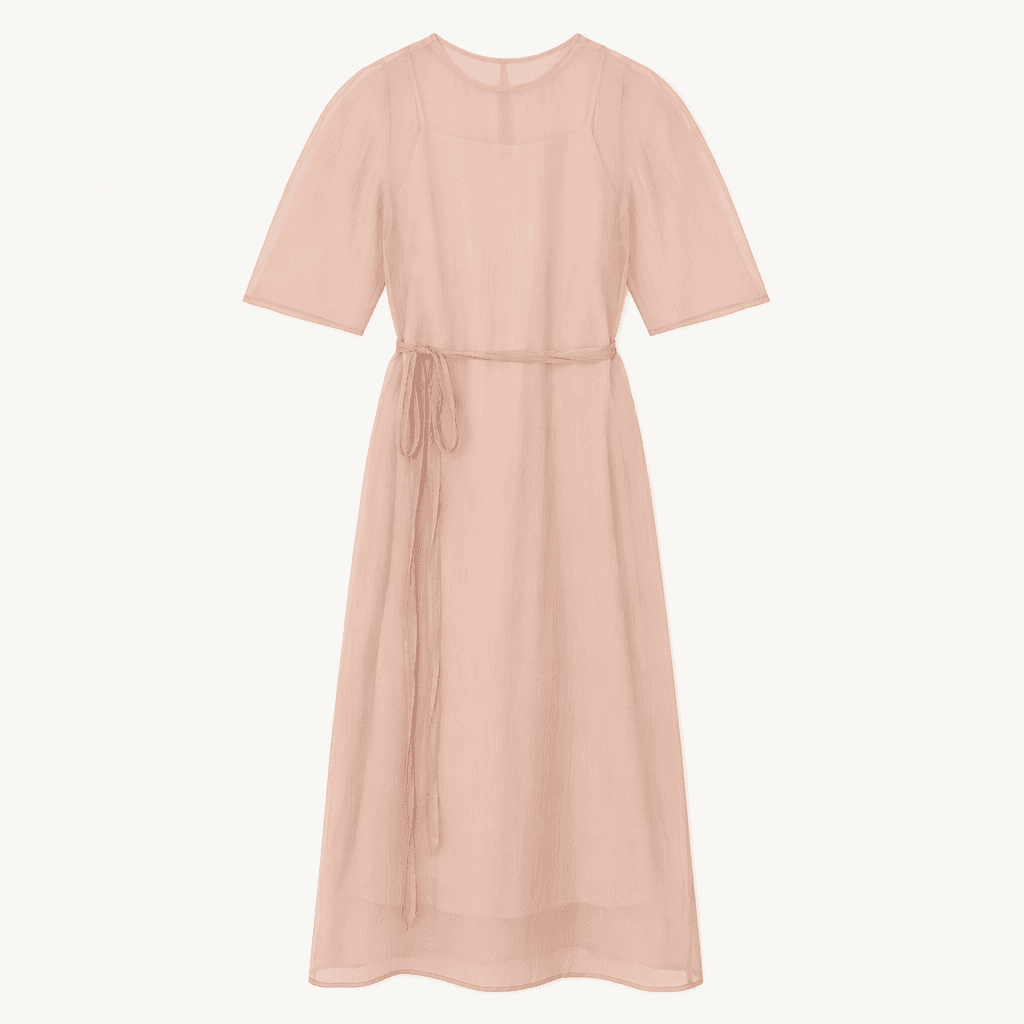 CREASE SHEER LAYERED OPS_PEACH PINK