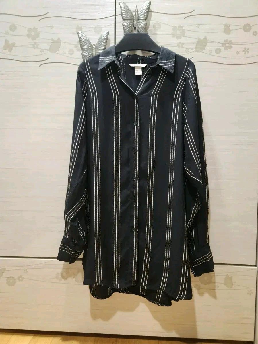 H&M 블랙 스트라이프 셔츠 xs사이즈 2