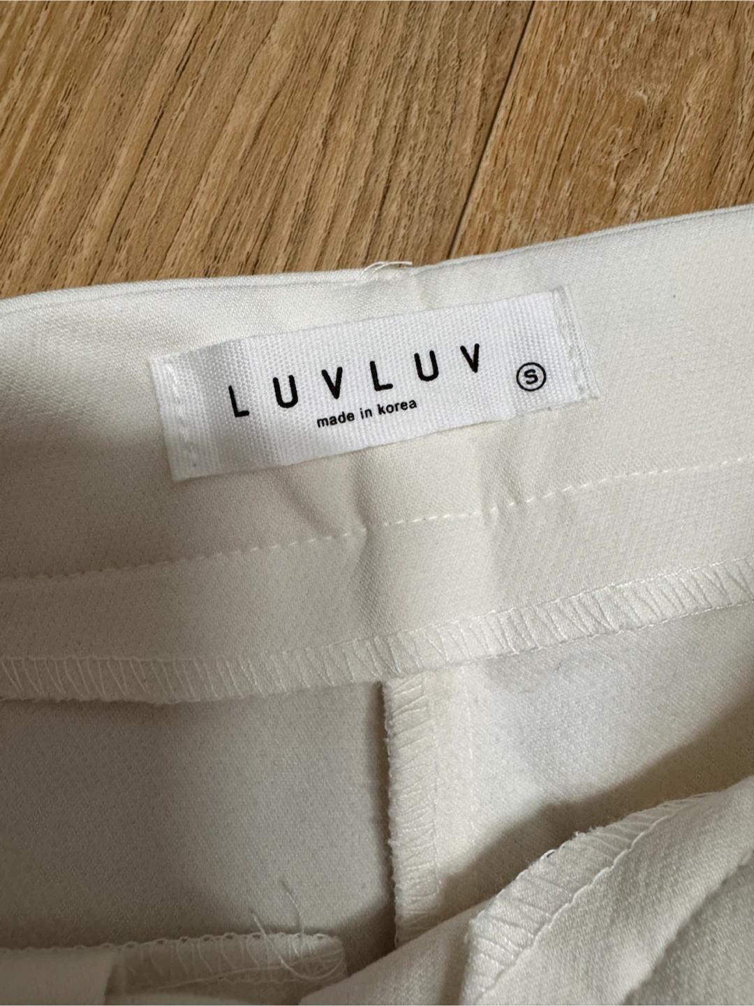 [새상품/미착용] LUVLUV 아이보리 약기모 부츠컷 슬랙스 S 5