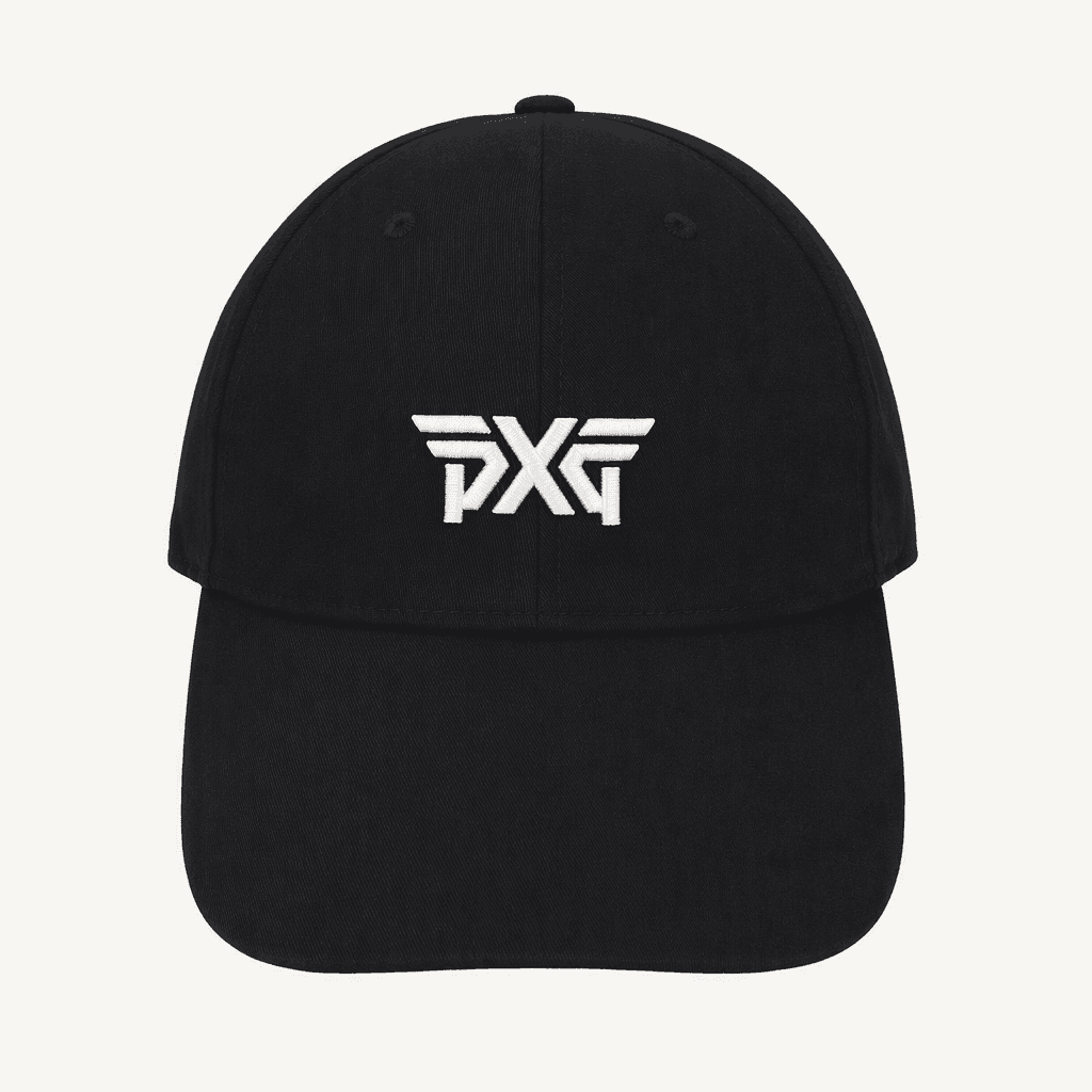 PXG 로고 블랙 볼캡 골프 모자/FREE 착용컷