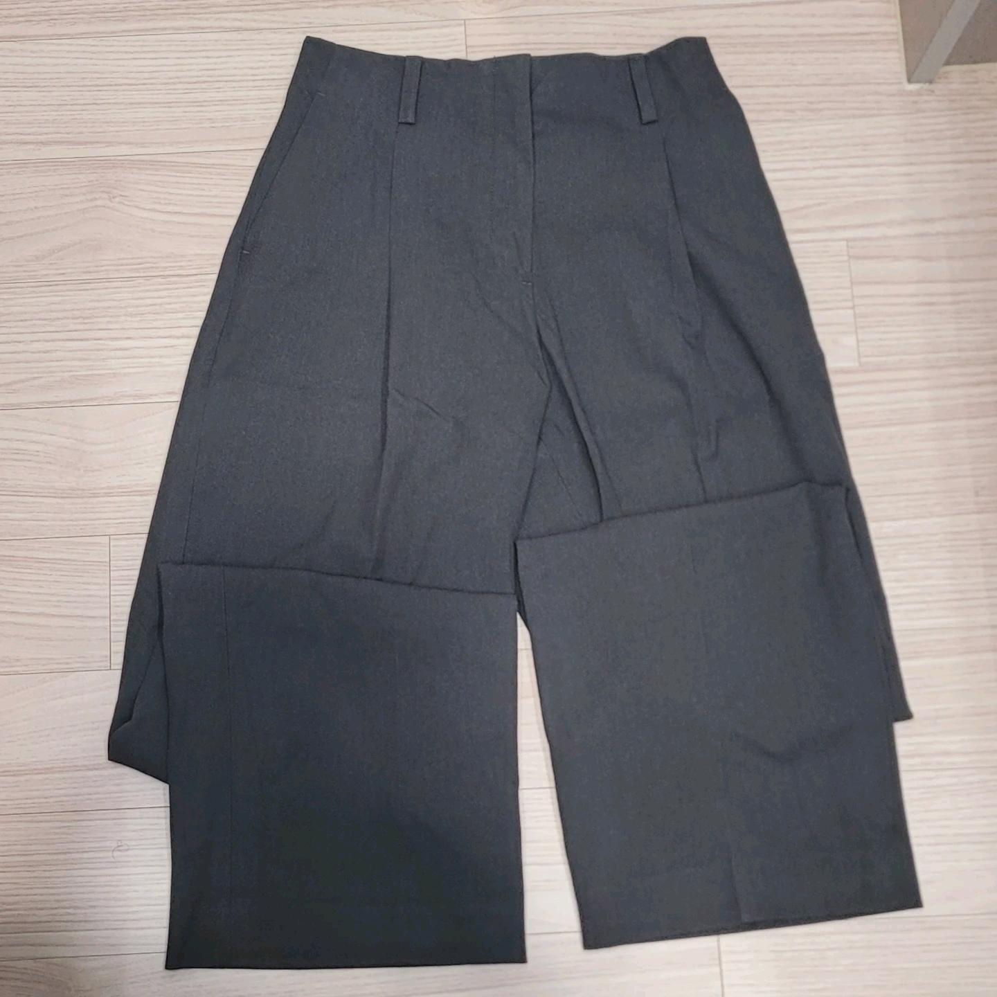 무신사스탠다드 우먼 와이드 슬랙스 그레이 24 2