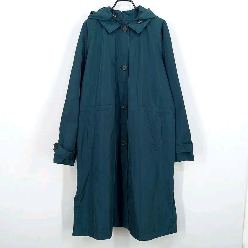 비씨비지 여성 새틴 후드바람막이 코트 블루그린91 (HU43778) 2