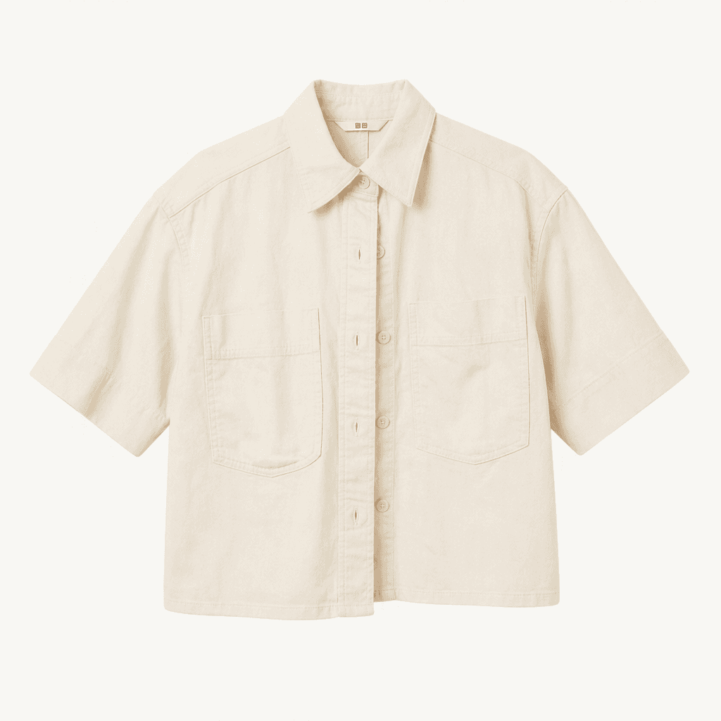유니클로 데님 박시 셔츠(S)