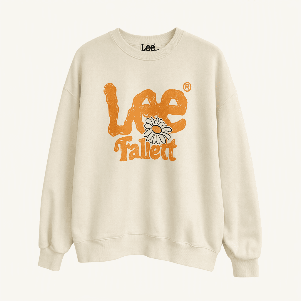 Lee x 팔렛 데이지 로고 맨투맨 아이보리