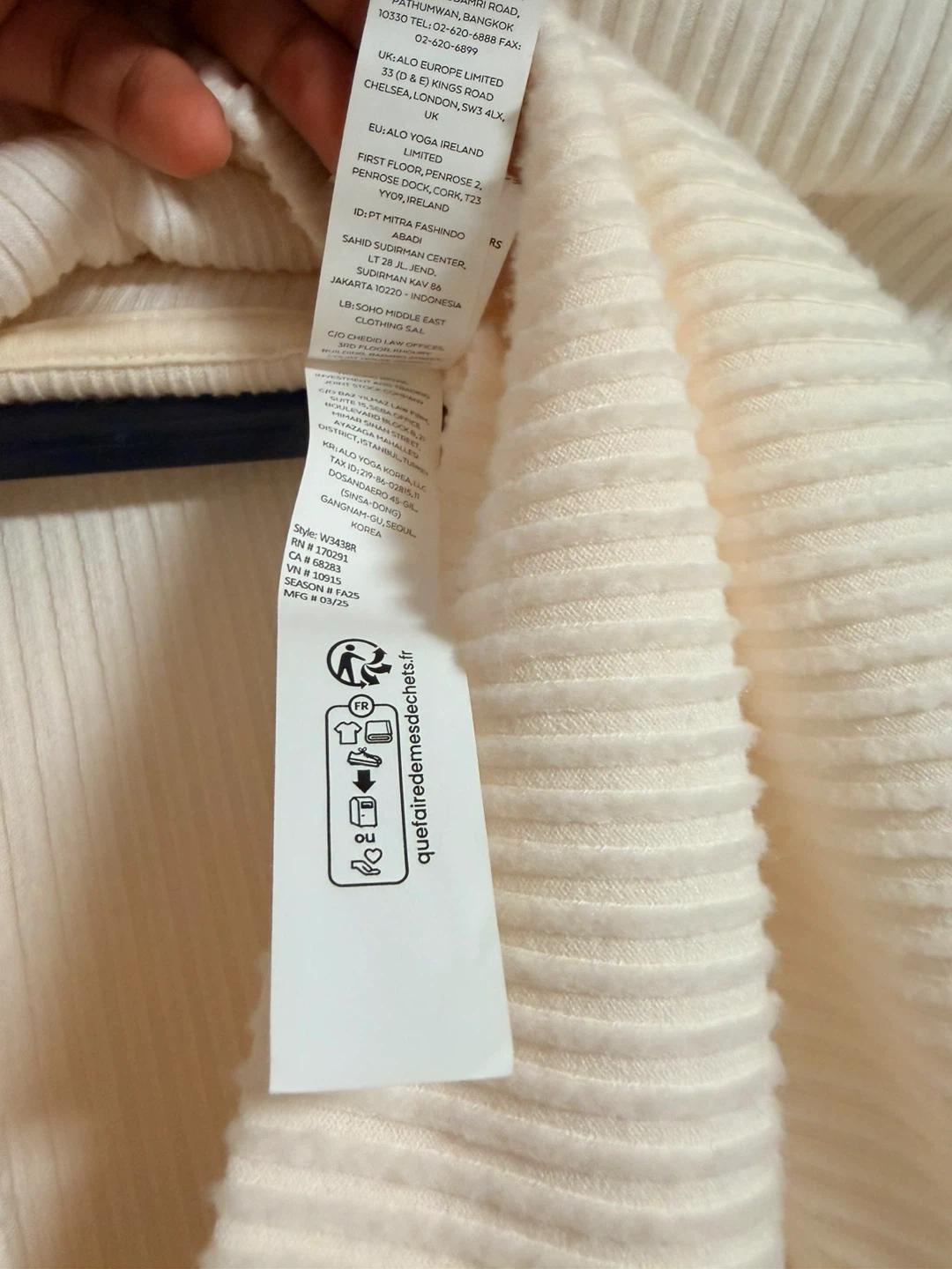 Alo 알로 Muse hoodie S 화이트 크롭 후드티 7
