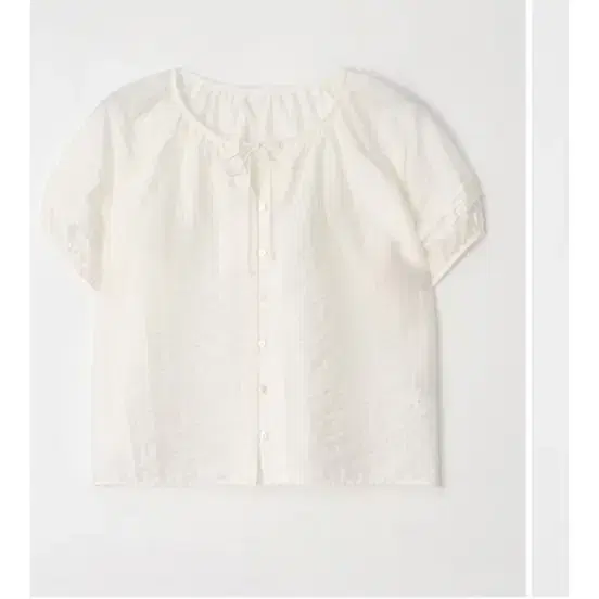 유라고 elena puff half sleeve blouse 아이보리 2