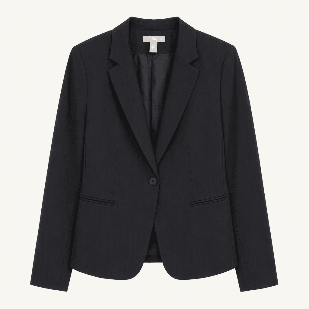 H&M 여성 베이직 싱글 자켓 블랙 165/96A