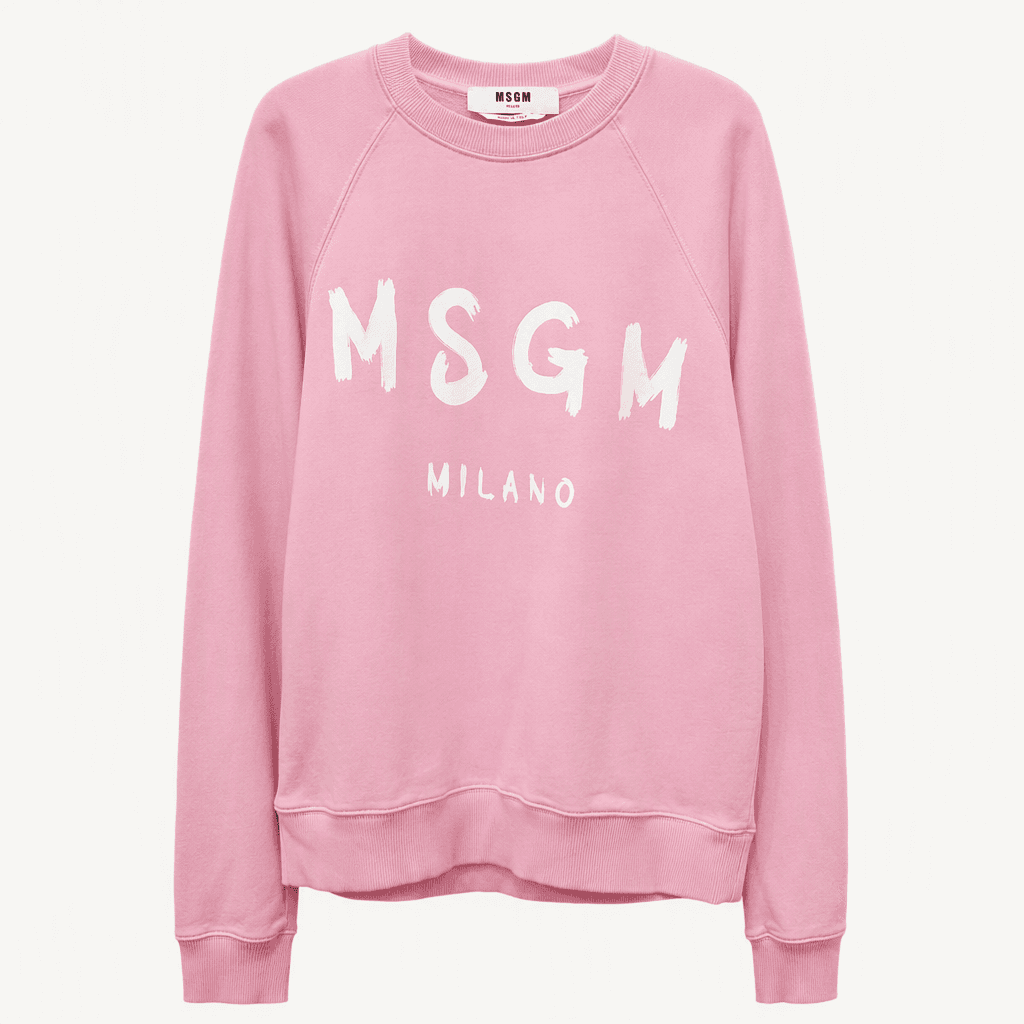 22s m MSGM 면100 로고 프린팅 핑크 맨투맨 C924