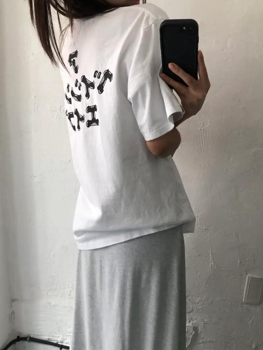 Bape 베이프 재패니즈 브러쉬로고 화이트컬러 코튼 티셔츠 4