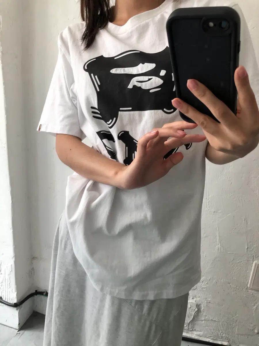 Bape 베이프 재패니즈 브러쉬로고 화이트컬러 코튼 티셔츠 3