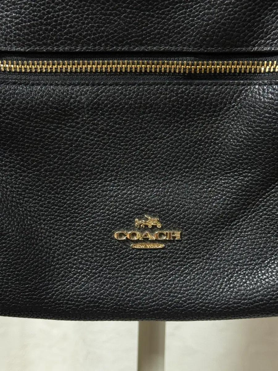 COACH 코치 레더 지퍼 백팩 블랙 7