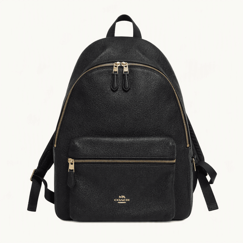 COACH 코치 레더 지퍼 백팩 블랙