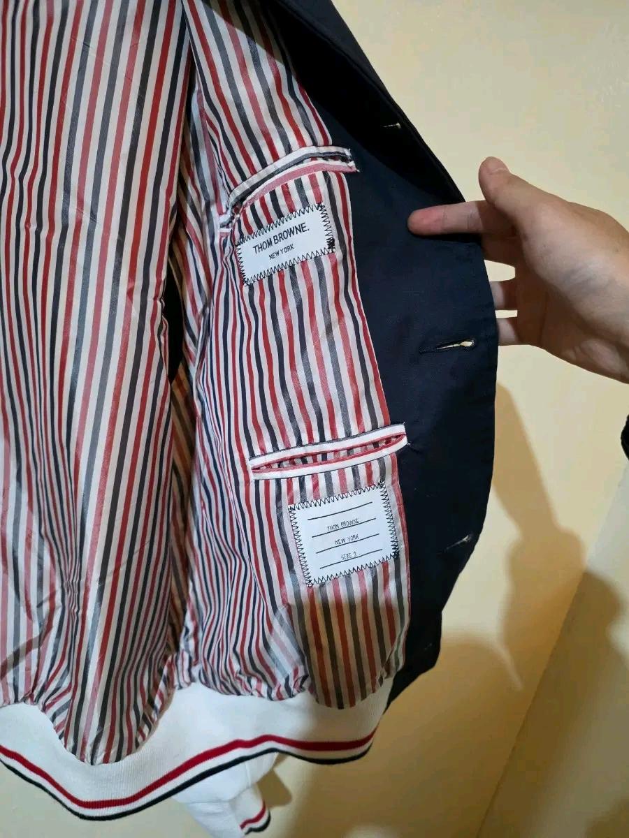 톰브라운 레더 슬리브 바시티 자켓 2사이즈 (국내95~100) 6