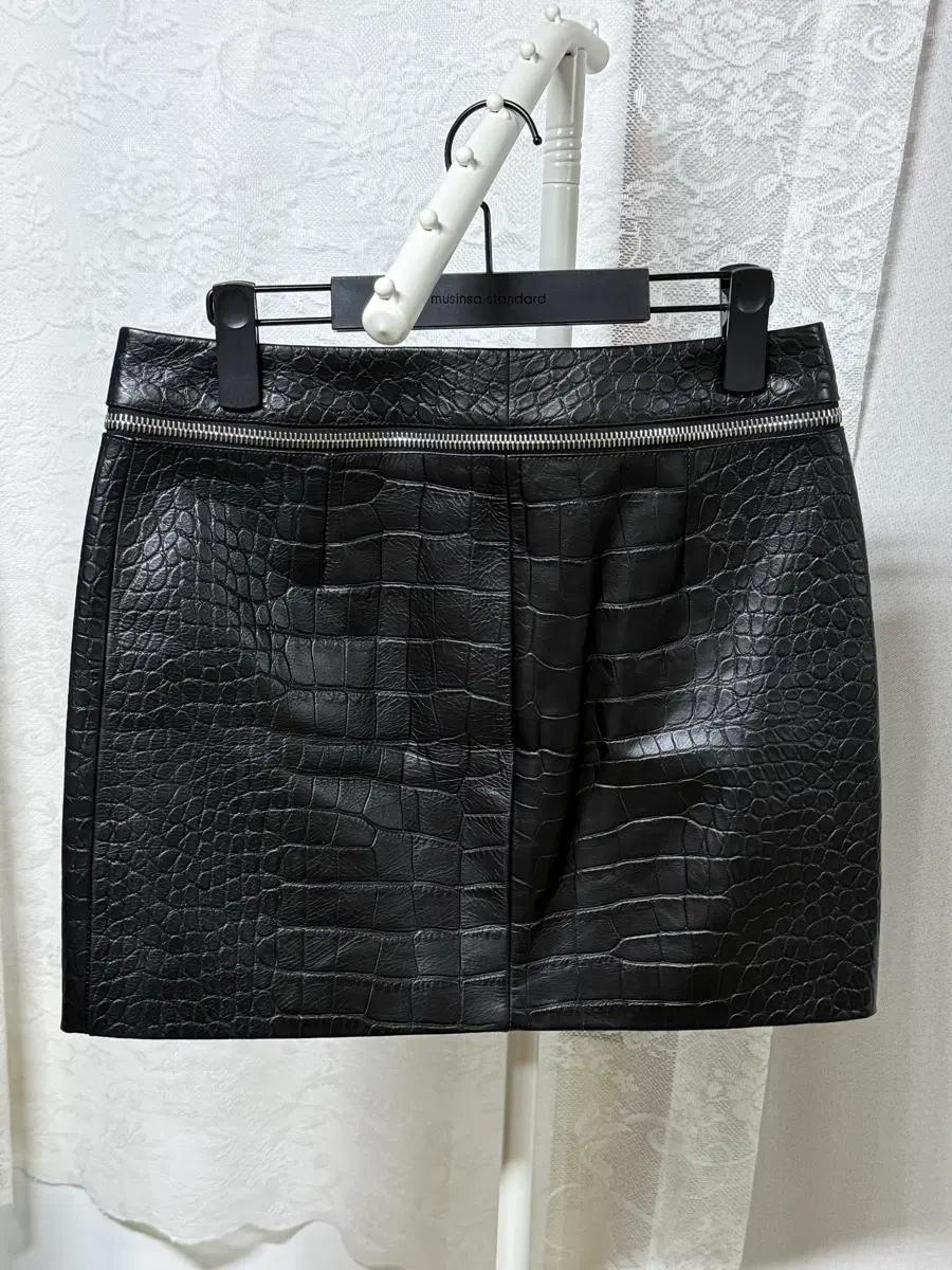 정품 Alexander Wang 알렉산더왕 송아지가죽 크로커다일 스커트 3