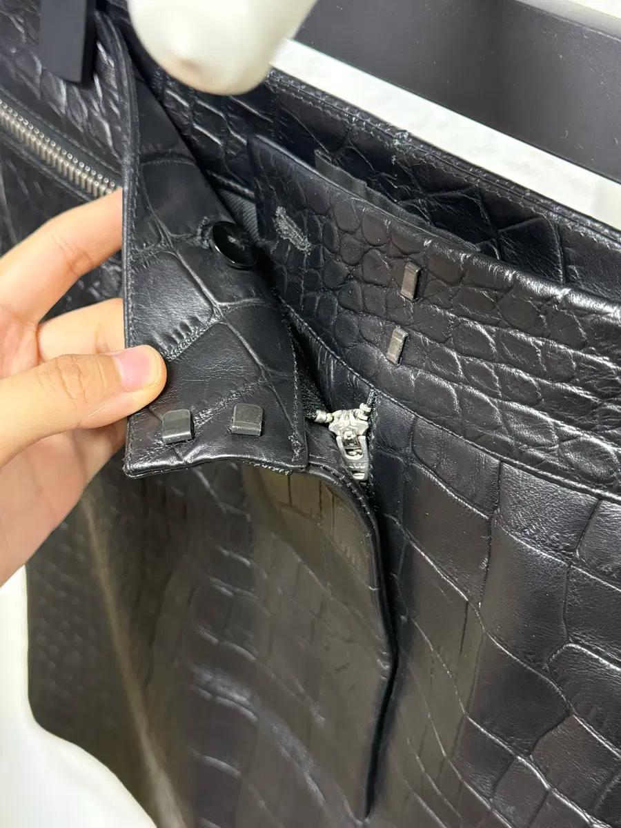 정품 Alexander Wang 알렉산더왕 송아지가죽 크로커다일 스커트 5