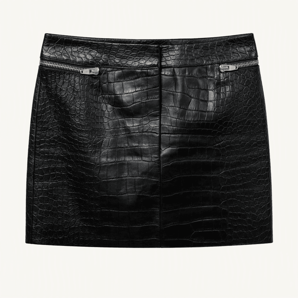 정품 Alexander Wang 알렉산더왕 송아지가죽 크로커다일 스커트