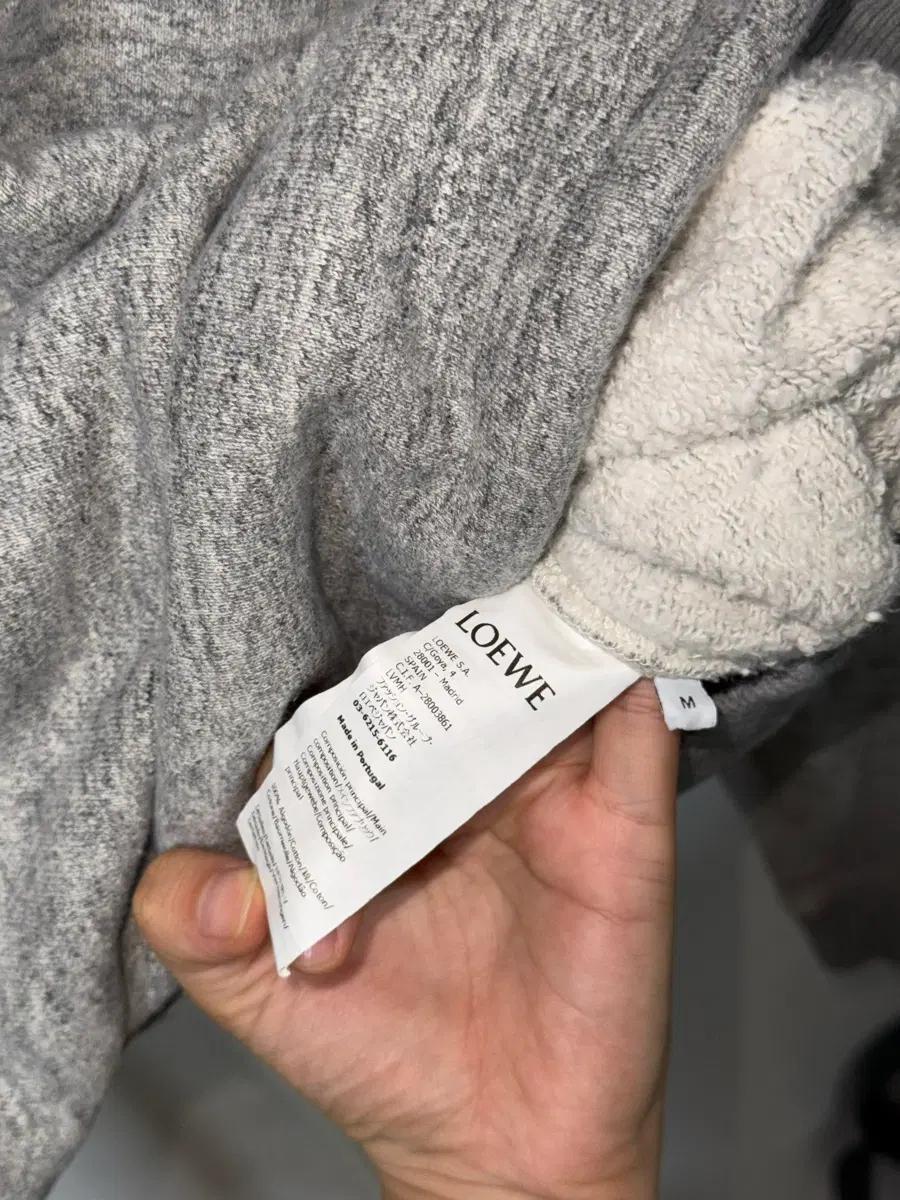 LOEWE 로에베 아나그램 그레이 기모후드티 9