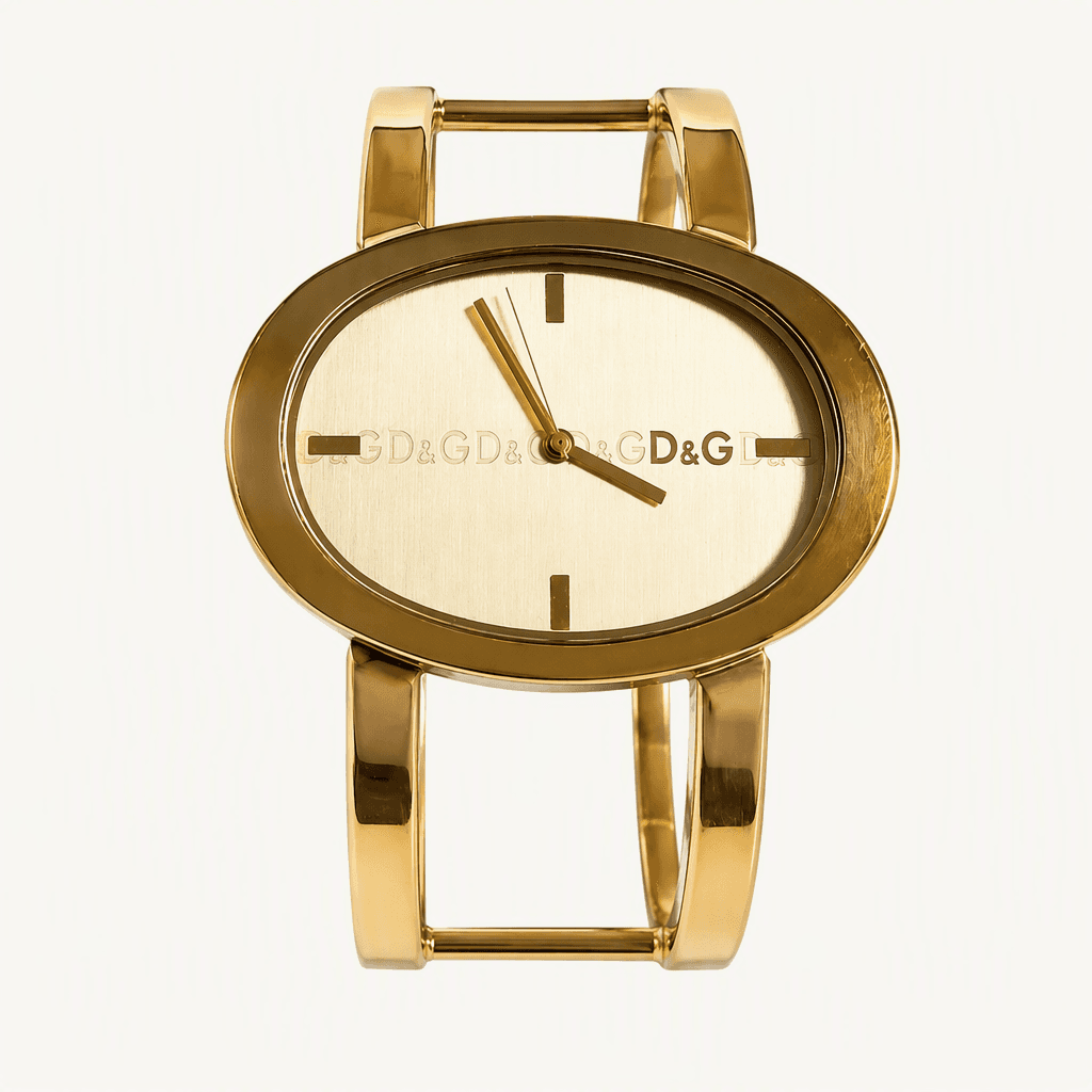 D&G 돌체앤가바나 골드 빅로고 뱅글 손목시계