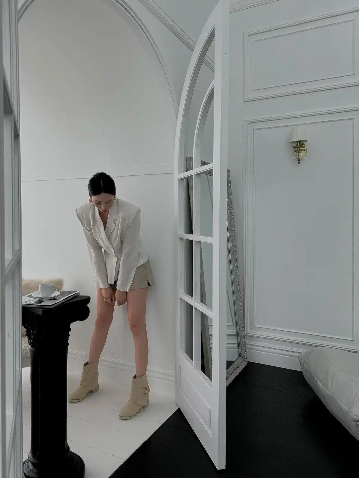 @세일 9460 블랙 245-버클 워머 4.5cm 미들부츠-새상품 7