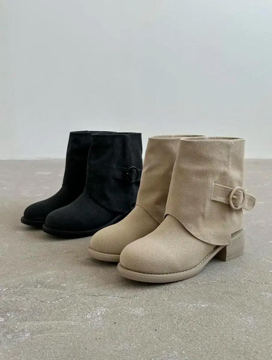 @세일 9460 베이지 230-버클 워머 4.5cm 미들부츠-새상품 12