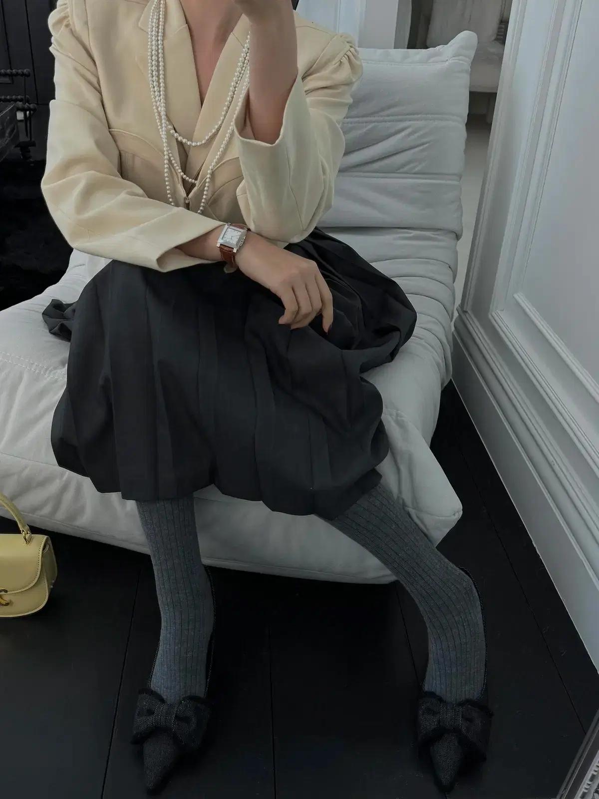 @세일 9457 블랙 240-데님 리본힐 7cm 펌프스-새상품 10