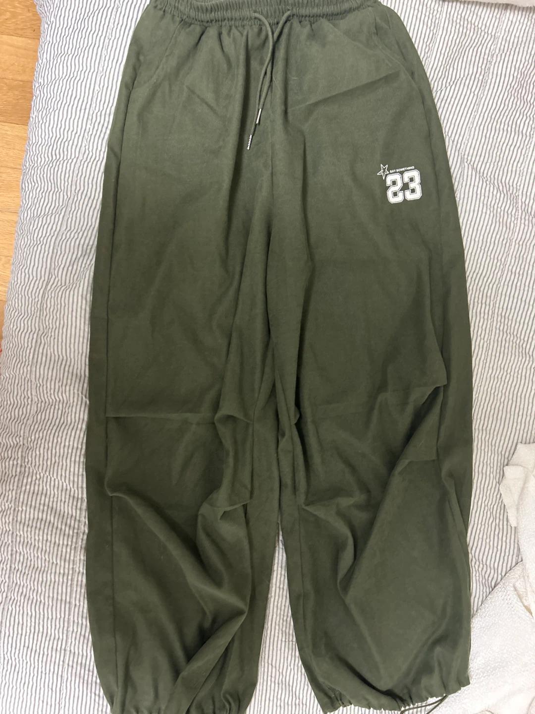 와이드 핀턱 팬츠 카키 3