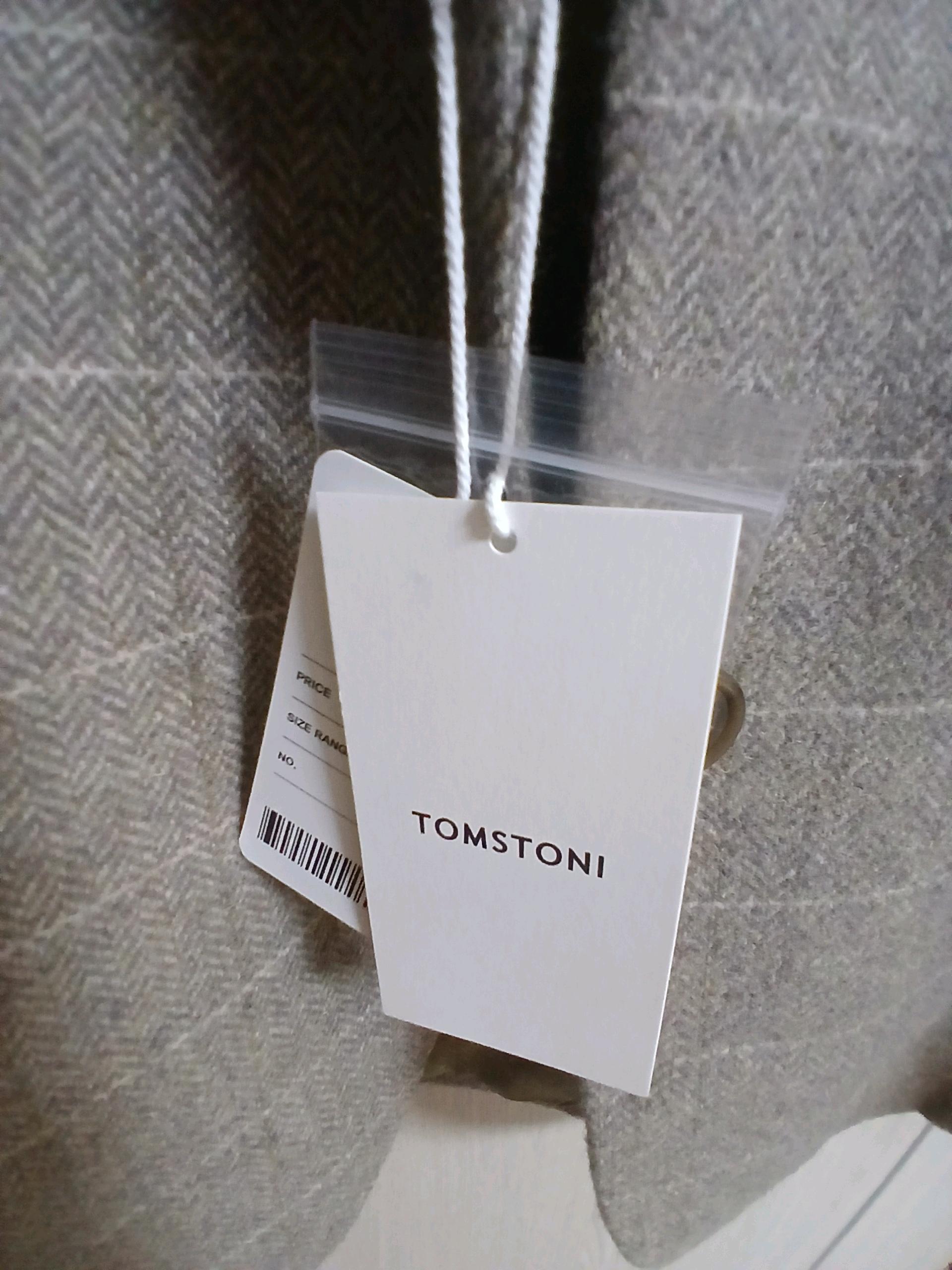 TONSTONI 베이지 체크 싱글재킷 4