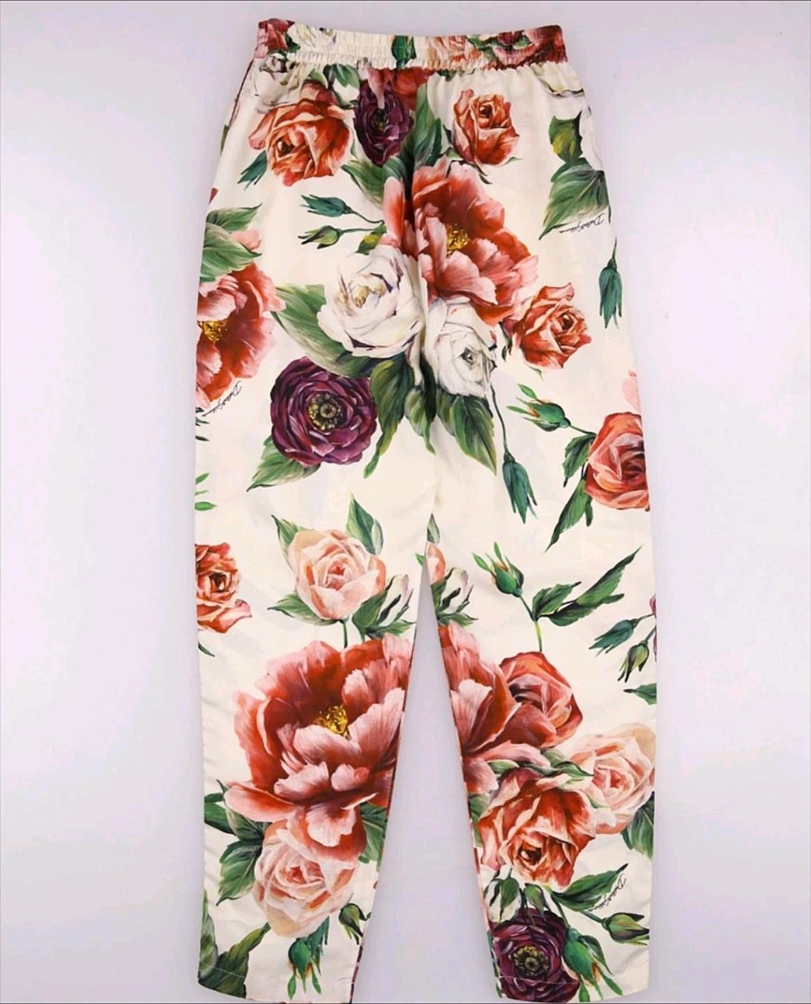 돌체앤가바나 18SS 런웨이 메인 피오니&로즈 팬츠 38 5