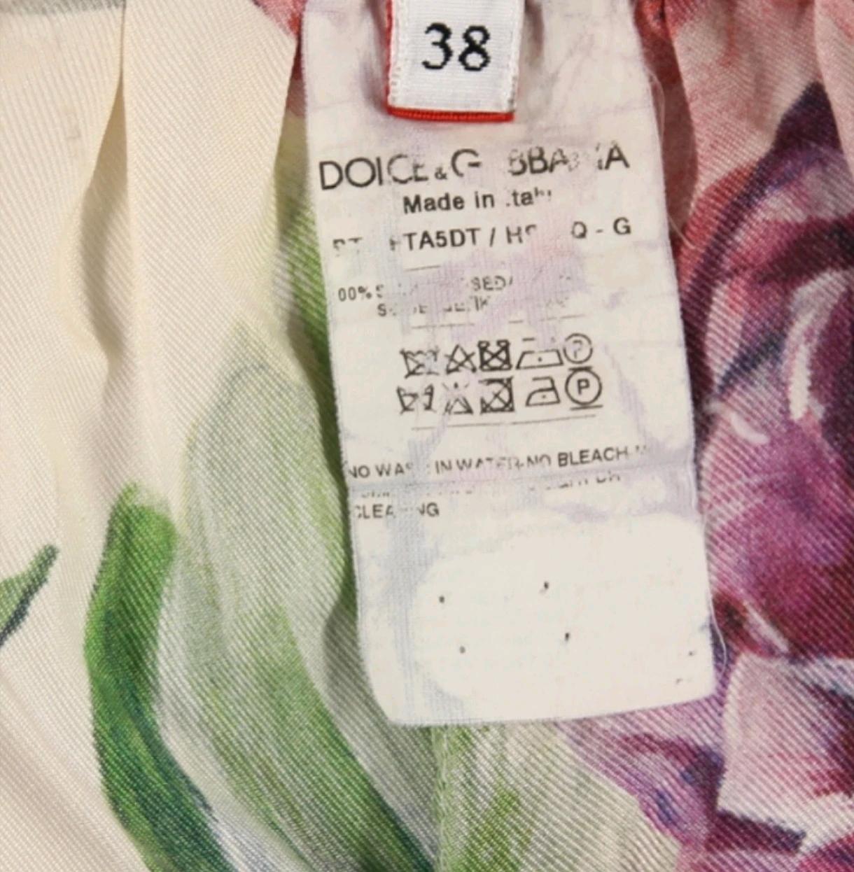 돌체앤가바나 18SS 런웨이 메인 피오니&로즈 팬츠 38 8