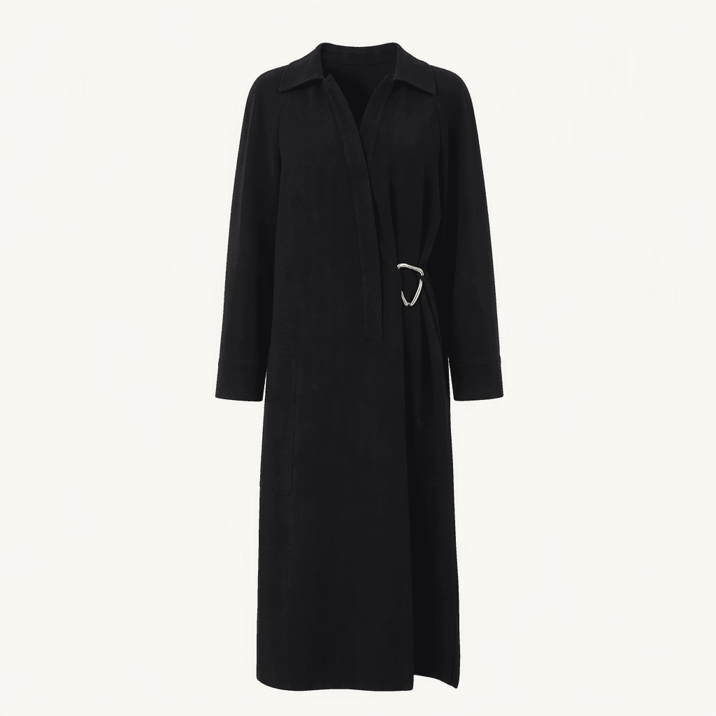타임 TlME 금장 포인트 블랙 원피스 S 착용컷