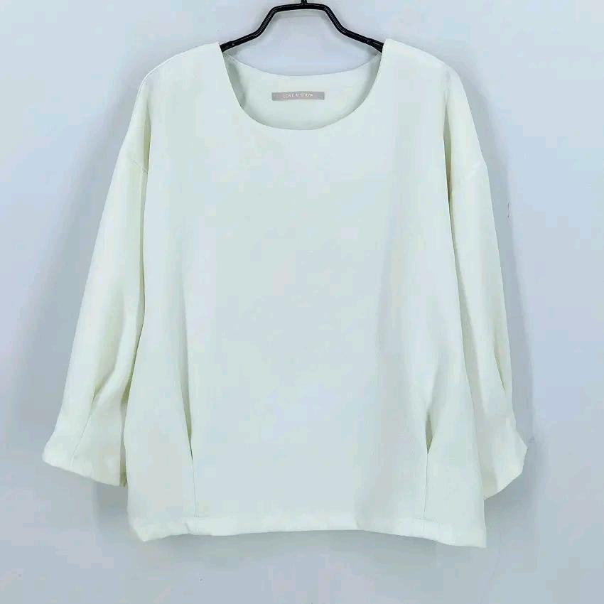 러브앤쇼 여성 춘추 8부소매 블라우스 아이보리F (HU43969) 2