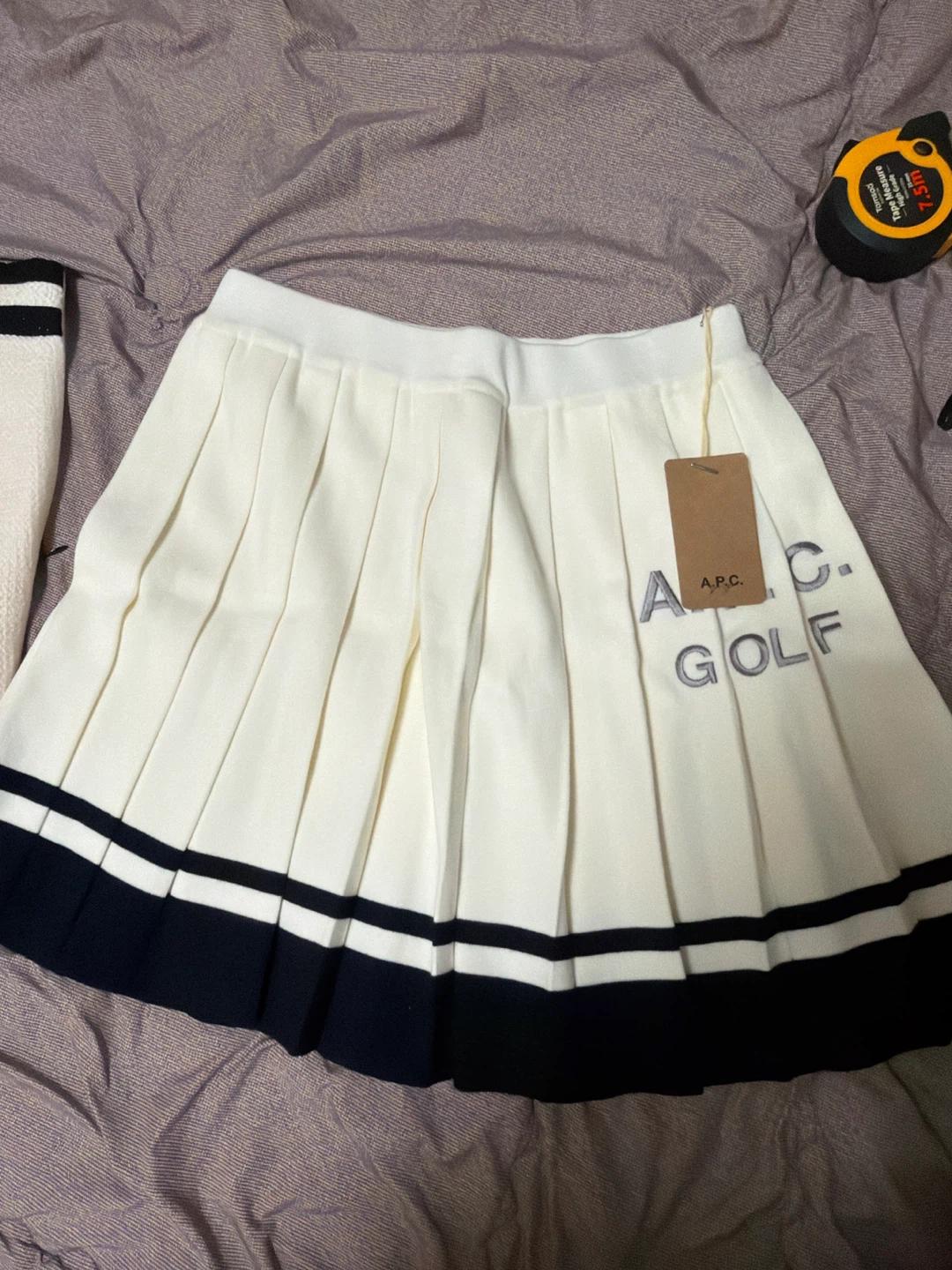 [택달린 새상품] A.P.C. GOLF 샬롯 스커트 네이비 택 0_ 착샷ㅇ 4