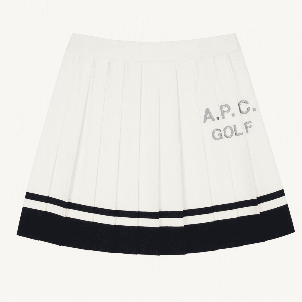 [택달린 새상품] A.P.C. GOLF 샬롯 스커트 네이비 택 0_ 착샷ㅇ 착용컷