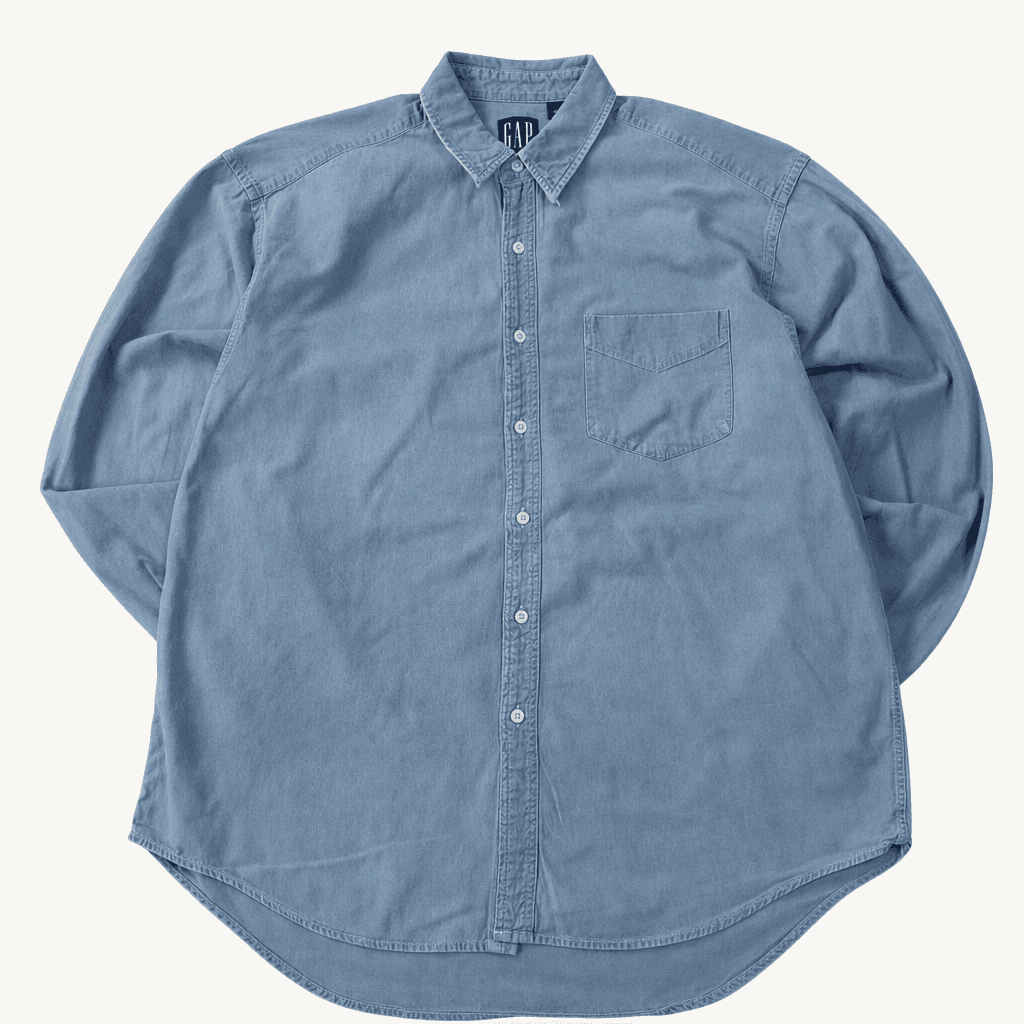 CC041 XL 갭 GAP 올드갭 90s 홍콩판 샴브레이 셔츠 남방 착용컷