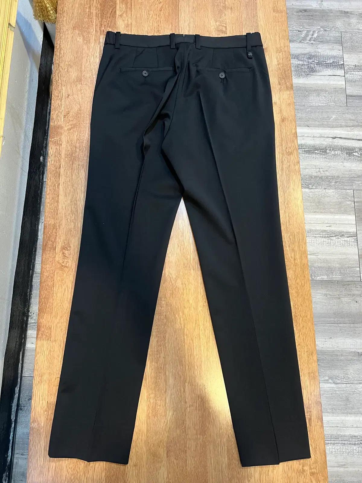 알레그리 남성 블랙 울팬츠 정장바지 78 4
