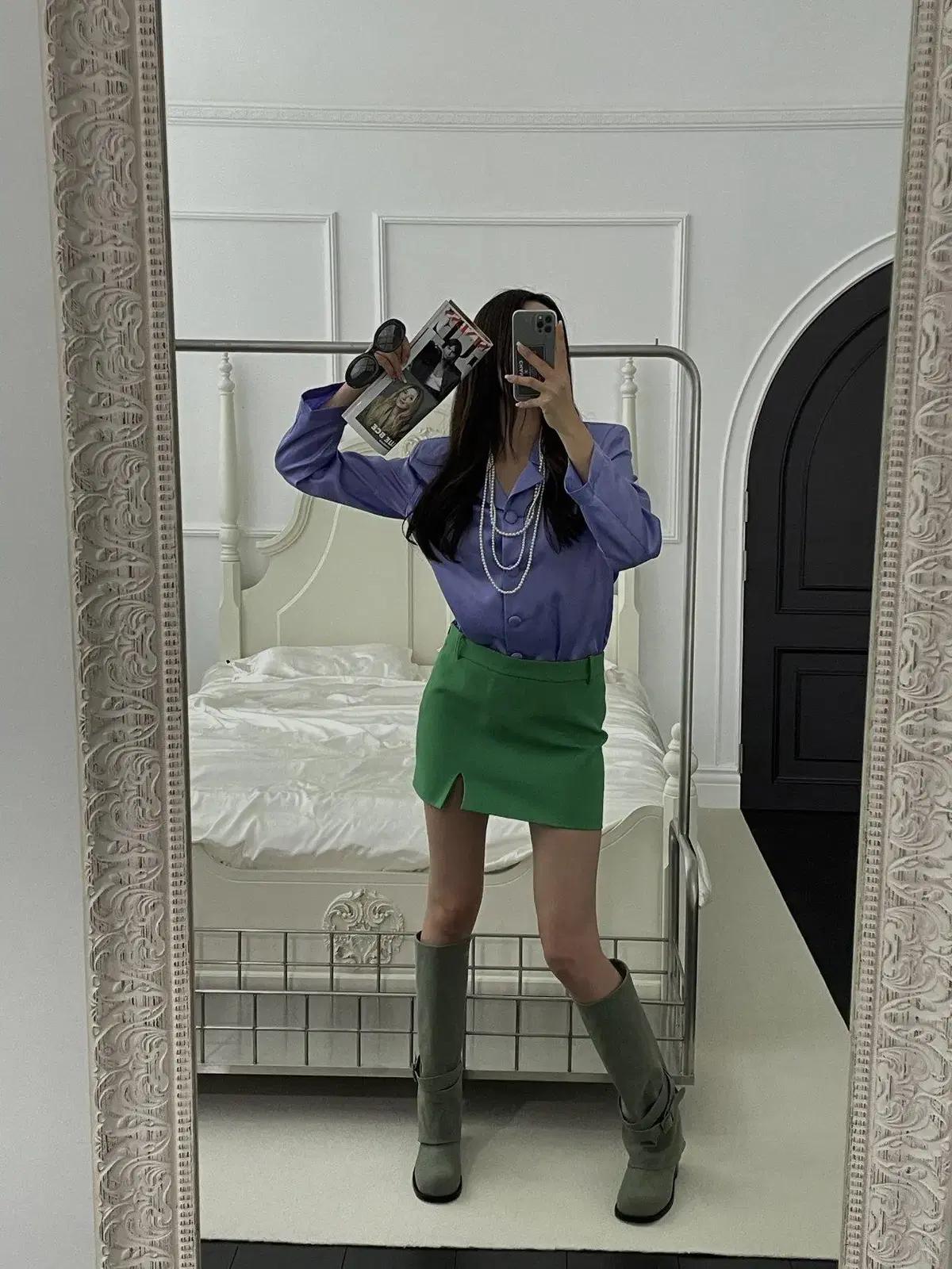 @세일 9452 블랙 225-폴드오버부츠 5.5cm 폴딩부츠-새상품 6