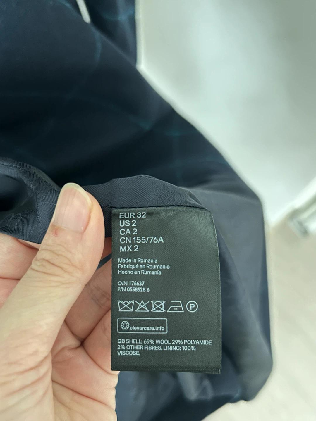 H&M 에르뎀 콜라보 울코트 32사이즈 9