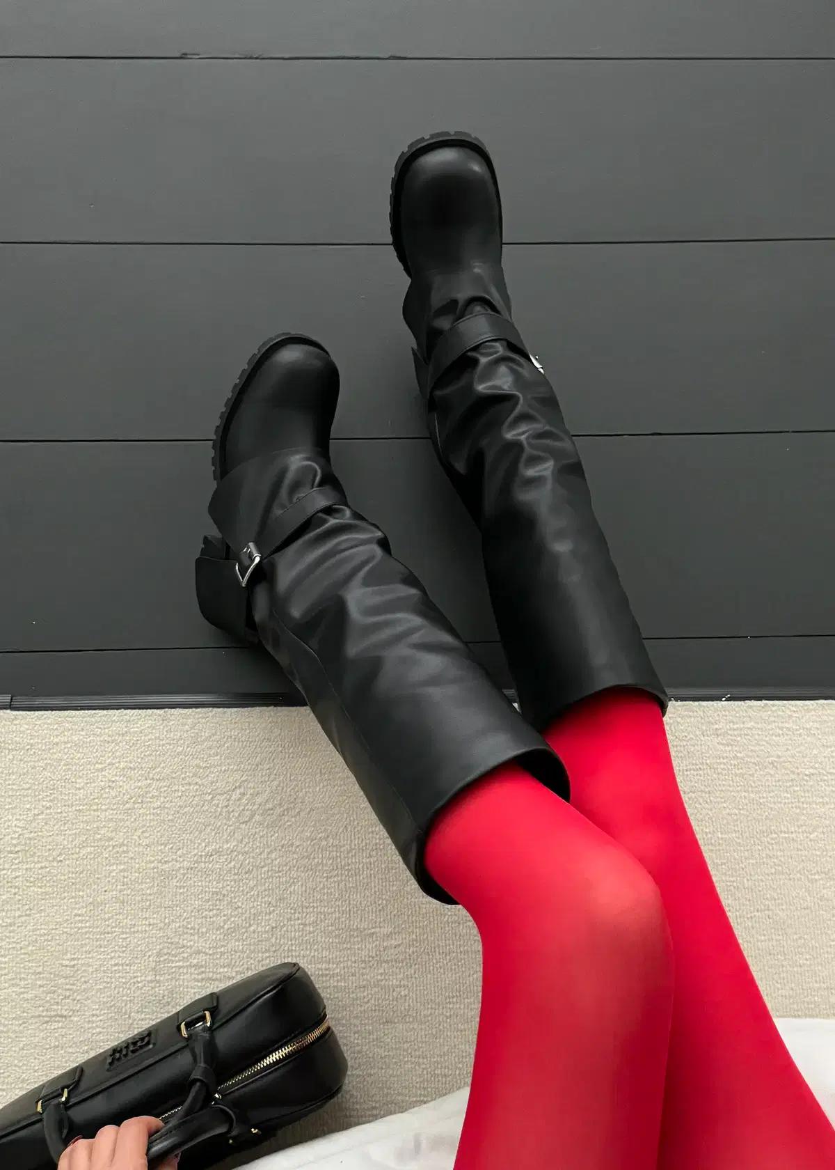 @9489 브라운 235-빈티지 폴드오버부츠 5.5cm 워머 롱부츠-새상품 12