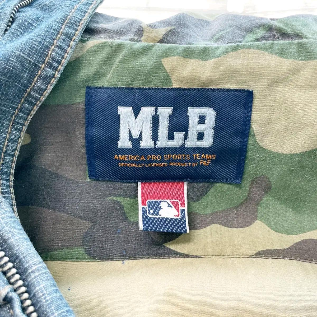 MLB 남성후드 데님자켓 빈티지 100 5